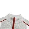 Fila Original Casual Fashion Retro Trendy Waffle Half-Zip Loose Knit Sweater Men sweater Ghost-White Flower-Gray F11M549402FLM