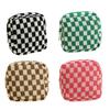 Checkered Period Bag for Women Girls Knitted Sanitary Napkin Bag Cute Menstrual Pad Pouch Tampon Holder for Purse