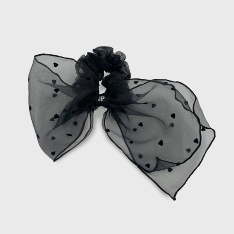 Jean Paul Clarisse Heart See-Through Ribbon Scrunchie JP-24-437S