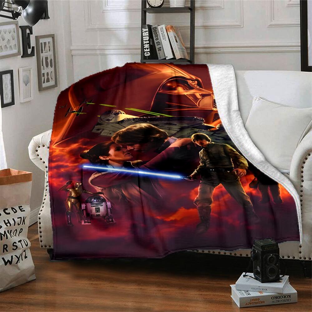 Star Wars Blanket Durable Comfort Suitable for Seaside Couch Office Four Seasons Multipurpose Modern Style Suitable for Gifting Relatives and Friends