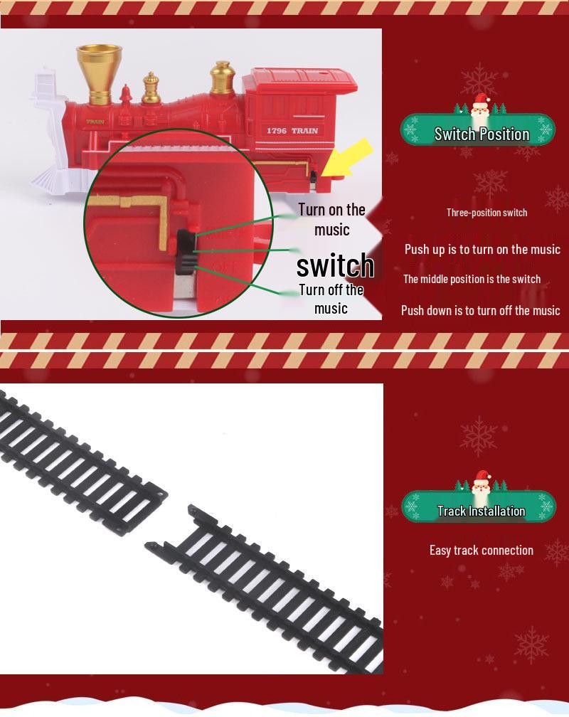 Mini Electric Track Train Toy for Kids - Christmas Edition