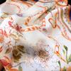 Summer Sunscreen Flowers Print 70Cm Square Beach Silk Scarf Casual Women Headband Bandana Hair Scarves Shawl Bag Handle Ribbon
