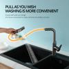 Kitchen Faucet Gunmetal Sink Mixer 360 Swivel Single Handle Pull Out 2 Ways Sprayer Mixer Hot And Cold Tap