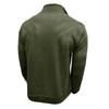 Men's Long Sleeved Zipper Stand Up Collar Sweatshirt Men's Collar Imitation Leather Thread Pullover Top