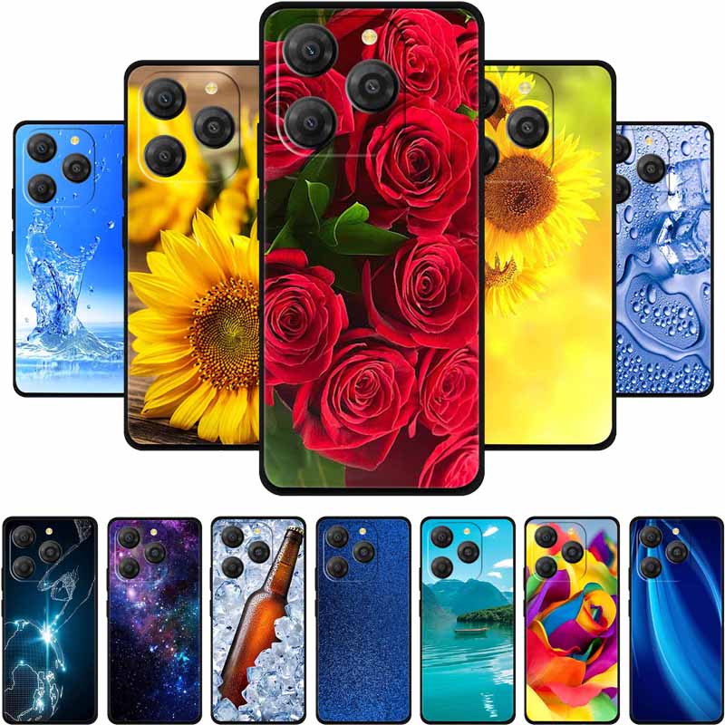 Για θήκη Blackview Shark 9 Shark9 Coque 6.67" Μαύρη Σιλικόνη Μαλακό Πίσω Κάλυμμα Θήκη Για θήκες τηλεφώνου Blackview Shark 9 Αντικραδασμική