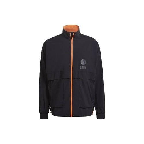 adidas Casual Sports Windproof Workwear Stand Collar Jacket Men’s Black M чёрный