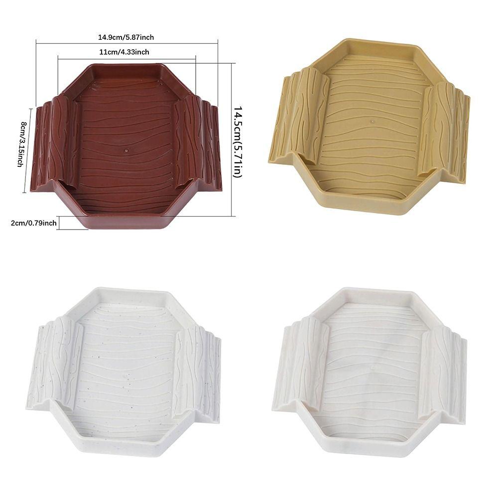 With Ramp Turtle Bath Basin Plastic Reptile Pool Dish Turtle Bath Tub  Habitat Accessories