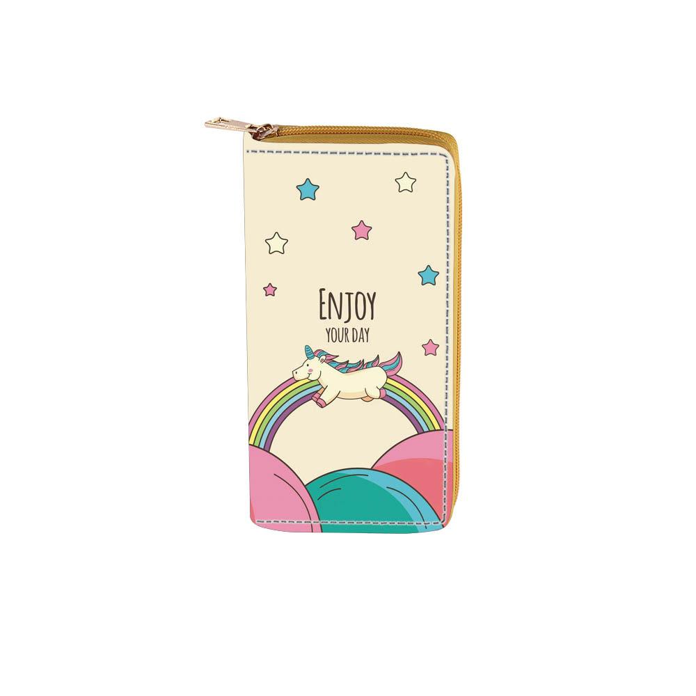 

Cartoon Unicorn Long Zipper Wallet Clutch Wallet