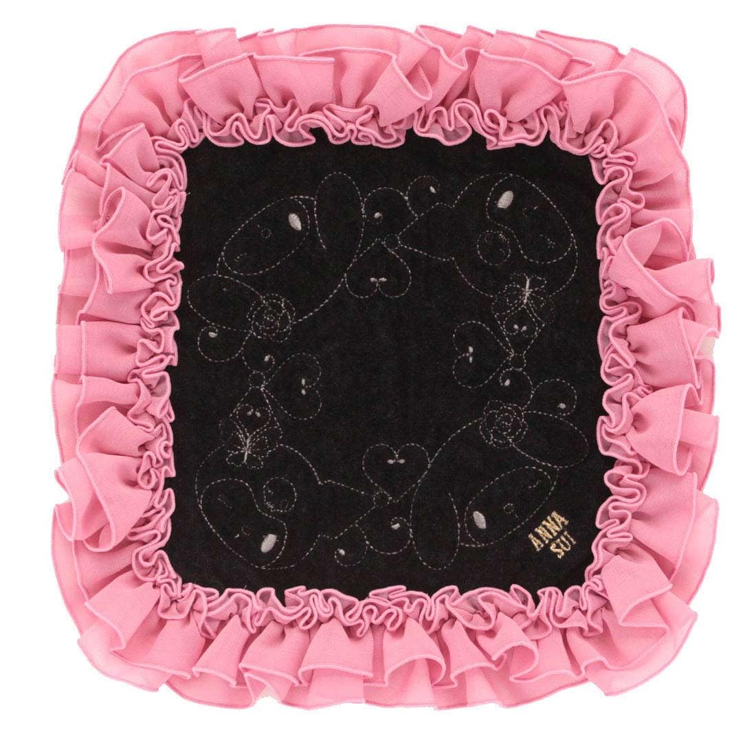 

Anna Sui x My Melody Kuromi Large Towel Handkerchief (28cm) with Gathered Ruffles (Pink) Women s Towel Hand Towel Approx. 28cm 001444-0001-01