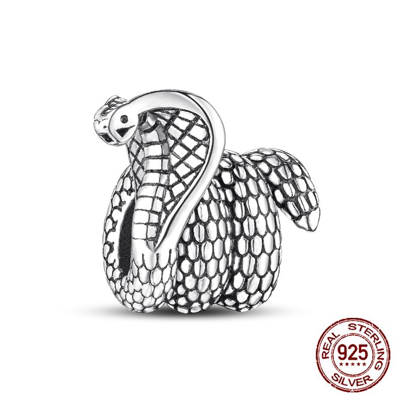 

Инкрустированные цирконовые бусины-шармы из стерлингового серебра 925 пробы, цвет сердца любви, змеи, болтаются, подходят для оригинального браслета, подвески, кулон, ювелирные изделия