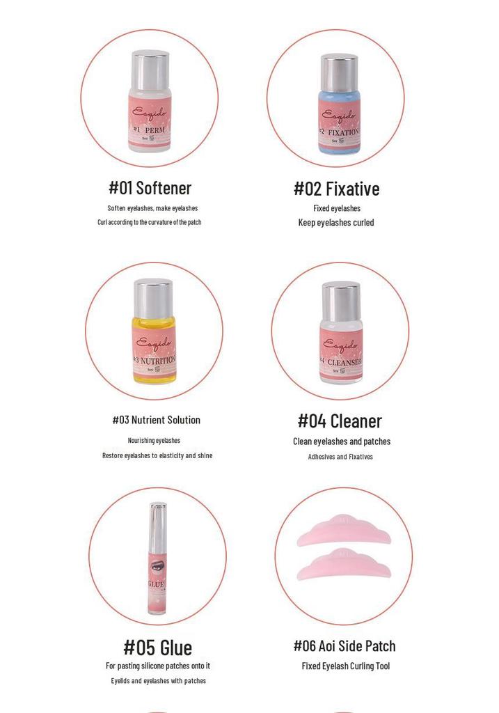 Keratin Eyelash Perm Solution Set for Thick, Curled, Barbie Doll Lashes