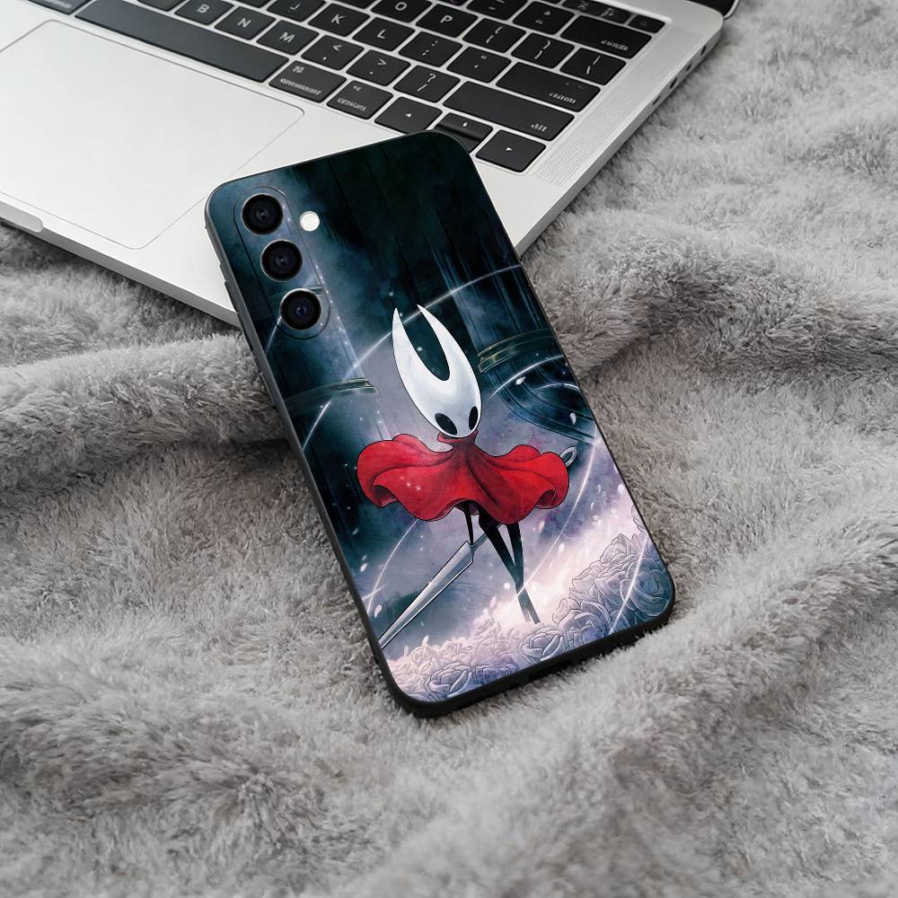 

H-Hollow- K-Knight -S-Silksong Black Soft Silicone Phone Case for Samsung Galaxy A73, A71, A72, A70, A53, A52, A51 Samsung a50 30s 50s