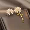 Korean Style Daisy Tulip Flowers Stud Earrings For Women Dropping Oil Pearl Crystal Earring for Women Girls Pretty Jewelry Gifts