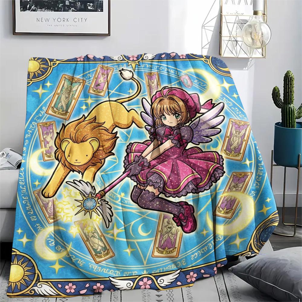 

Cardcaptor Sakura Warm Print Style Cozy Flannel Blanket Comfortable for Bed Picnic Travel Bedroom Sofa.-TING 75x90cm