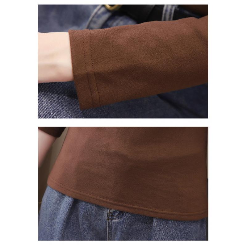 Half Turtleneck Fashion Simple Base Shirt Women Spring Autumn Clothes Slim Fit Long Sleeve T-Shirt Top