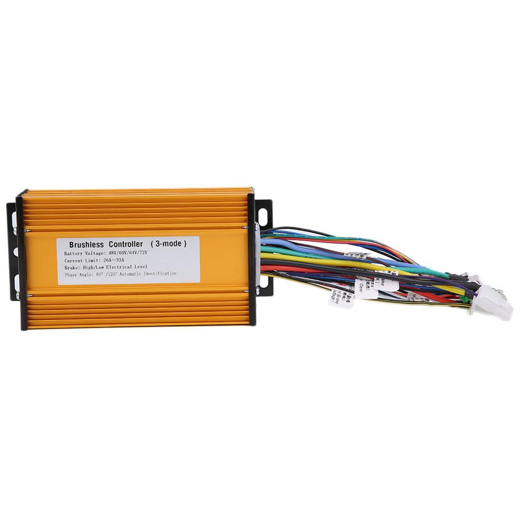 E‑Bike Brushless Speed Motor Controller for Electric Scooter Three‑Mode Sinusoid 12 Tube