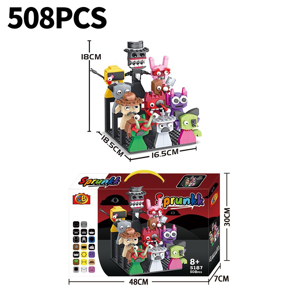 Non-Toxic Moc Game Sprunki Building Blocks Horror Anime Music Game 2 In 1 Friends Figures Bricks Toys Sets Birthday Christmas Gifts