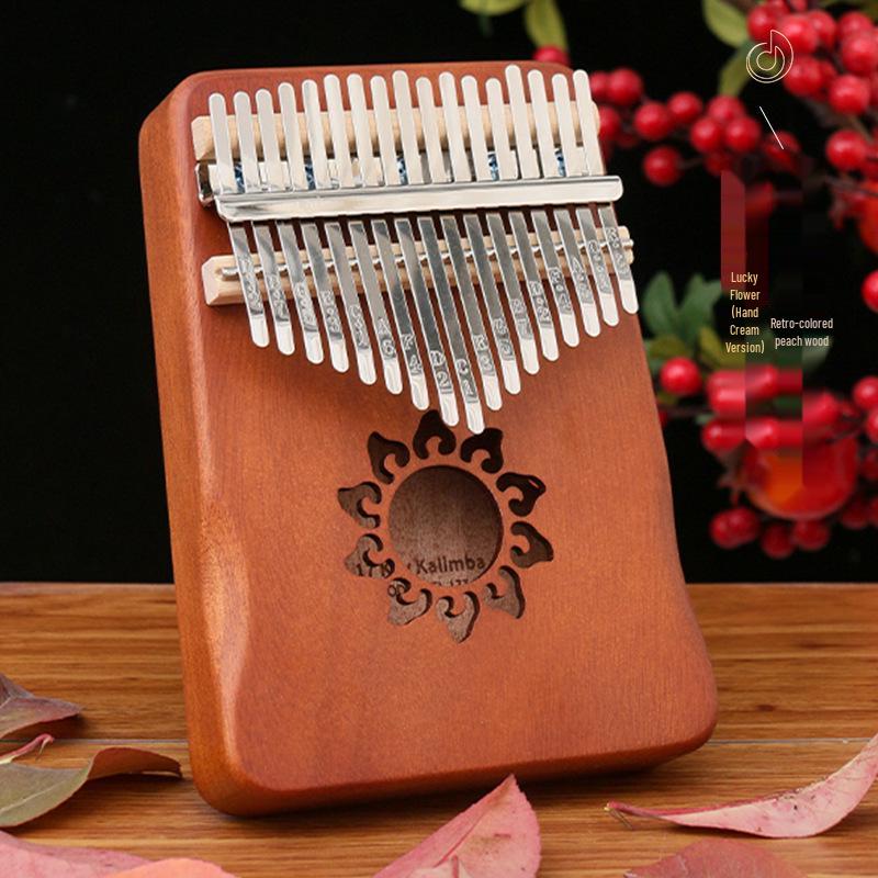 Kalimba Beginner 17-Key Mahogany Thumb Piano - Portable Musical Instrument