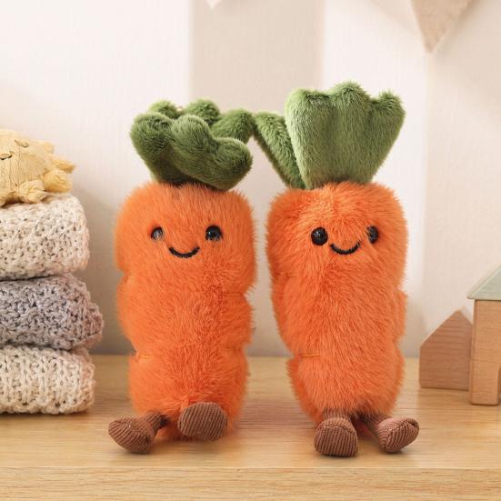 Uroczy Pluszowy Breloczek Marchewka Warzywo, Mała Pluszowa Zawieszka do Torebki Plecaka Portmonetki, Kawaii Breloczek do Kluczy, Prezent dla Dziewczynek Kobiet