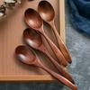 5pcs Japanese Wooden Stirring Spoon Anti-Scald Teaspoon Kitchen Utensils Mixing Spoon  Soup