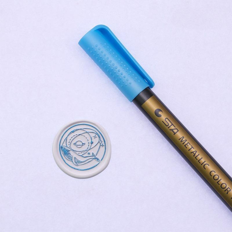 Jemná metalická fixka, permanentní střední hrot pro umění na kovu, fixka na sklo