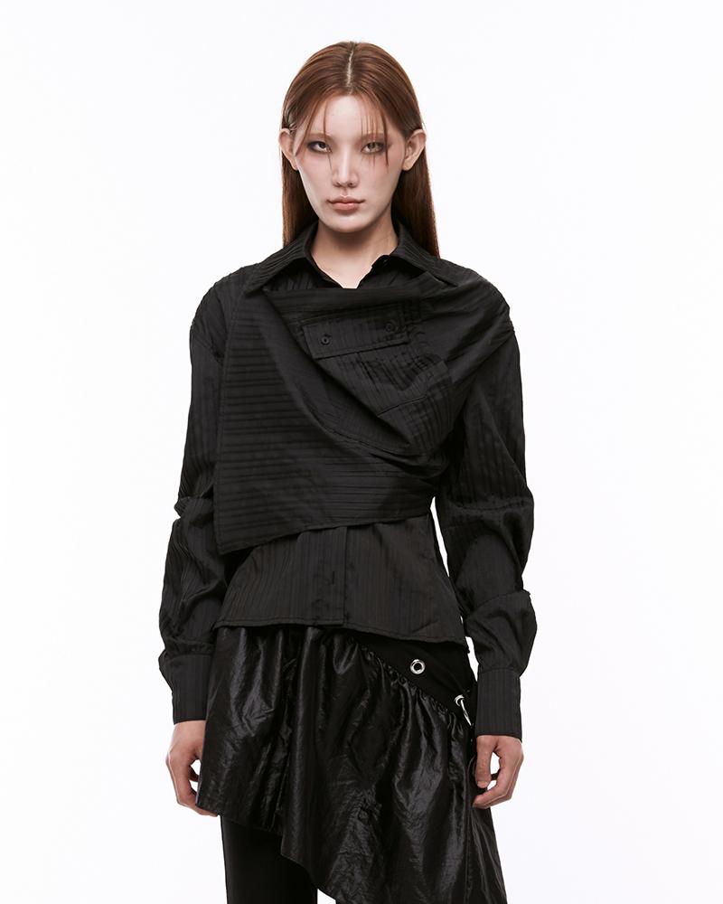 Adverse Draping Shirt (Black)