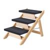 Outdoor Steps Dog Stairs Foldable Wooden Cat Climbing Ladder Non-slip Carpeted Ramp Ladder for Small Animals Climbing