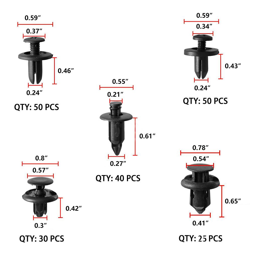 Pack of 635 Car Retainer Clips Fasteners Automotive Rivets Screwdriver Repair Kit Parts for Fender Door Trim Panel