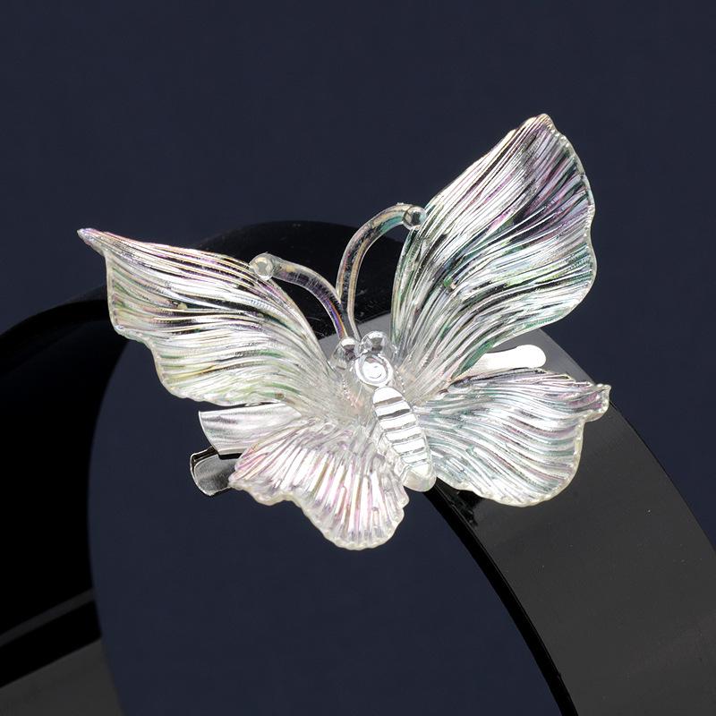 Gradient Butterfly Resin Hair Clips - DIY Fairy Hanfu Accessories for Girls