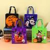 4pcs Halloween Theme Non-woven Cloth Gift Shopping Bag with Handle Reusable Pumpkin Bat Creative Trick or Treat Goodie Bags