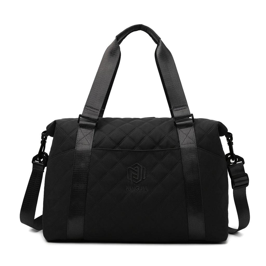 Universal large capacity travel bag for men and women, can be held and cross-body, suitable for travel, gym, storage and separation of wet and dry