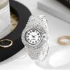 Vintage Quartz Zircon Wrist Watch Clock Open Bangle Watches Fashion Crystal Watches  Gifts