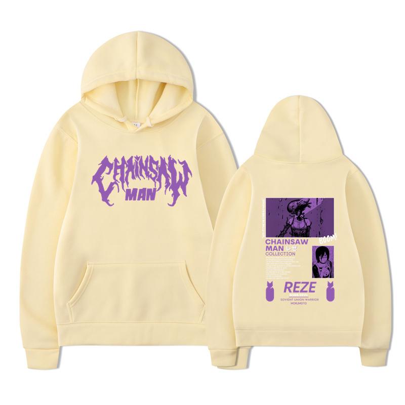 Anime Chainsaw Man Reze Mikina Harajuku Manga Dlouhý Rukáv Dámská Ležérní Oversized Pulovr Streetwear