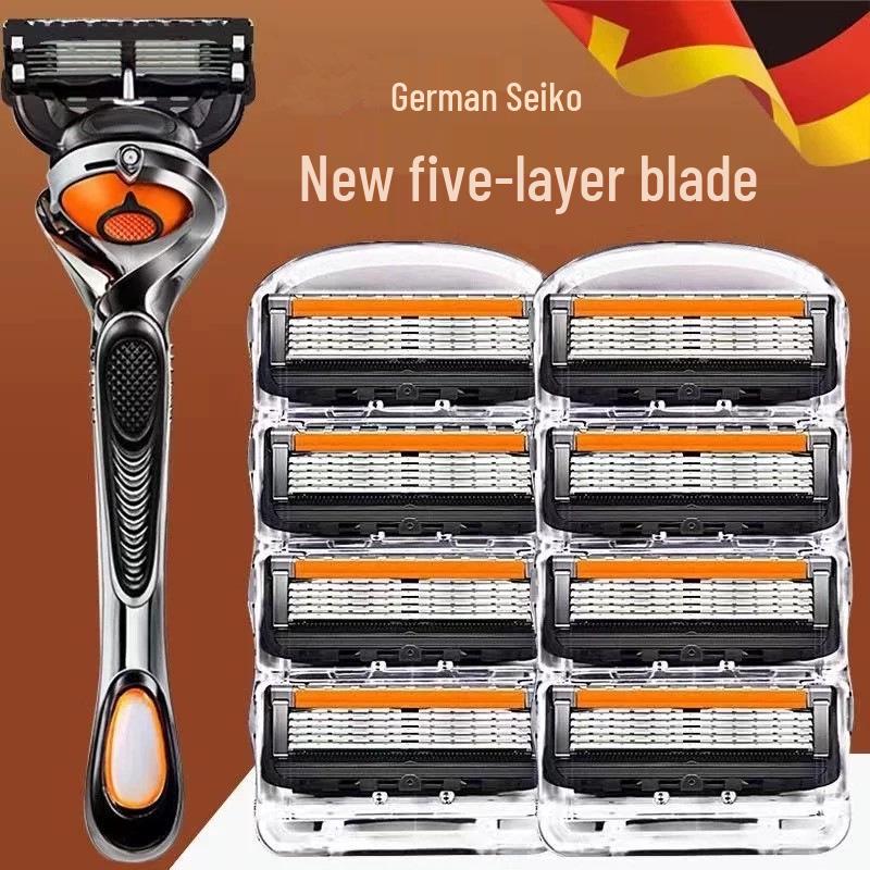 Five-Layer Retro Razor with Ultra-Thin, Anti-Scratch Stainless Steel Blades for Sharp, Durable Hair Removal