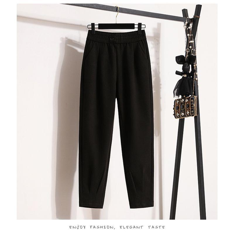 Amazon High Waist Woolen Pants Slim Looking Oversize Women's Clothing
