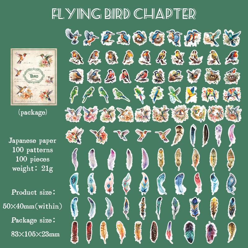 Journamm 100pcs/box Cute Plants Mini Box Stickers DIY Scrapbooking Materials Decor Junk Journal Kawaii Stationery Label Sticker