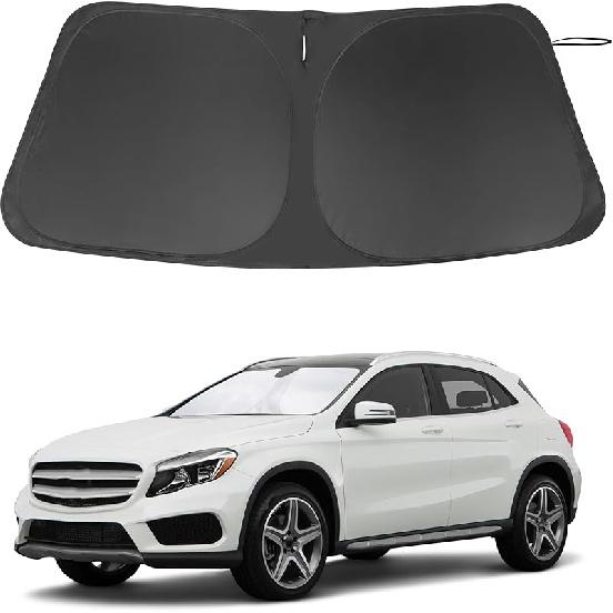 TINGLU Sun Shade For Tesla Model X Tesla X 2016-2024 2025 Accessories Windshield Sun Shade Window Shade UV Rays Protection Sun Visor Cover With