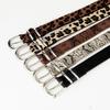 Snake Print Narrow PU Available In 3 Silver Stylish Casual Accent for Denim 105cm Long [NazyJnn] Women's Belt, Leather, Colors, Buckle, 2.8cm Wide,