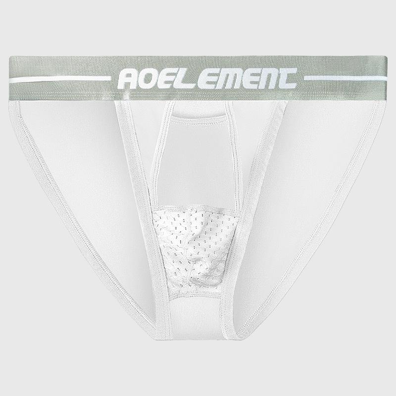 Bullet-Type Men's Ice Silk Briefs with Breathable U-Convex Design for Varicose Relief