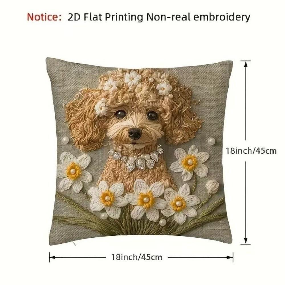 New High Quality Super Soft Pillowcase Simulated Embroidery 2D Pattern Pillow Case Cute Animals 45x45 Cushion Cover Home Decor