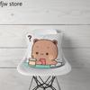 Breakfast Panda Throw Pillow Cover Cute Anime Little  Boo    Sofa Chair Bed Cushion  Home Decor 45x45cm