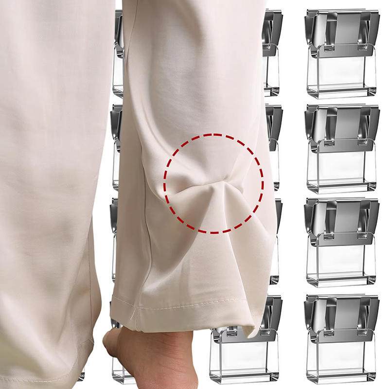 10pcs/Set Invisible Leg Shortening Clip Non-slip Fixed Pants Edge Clip for Anti-drag Pants Hem Fixing Device Seam-free Hidden