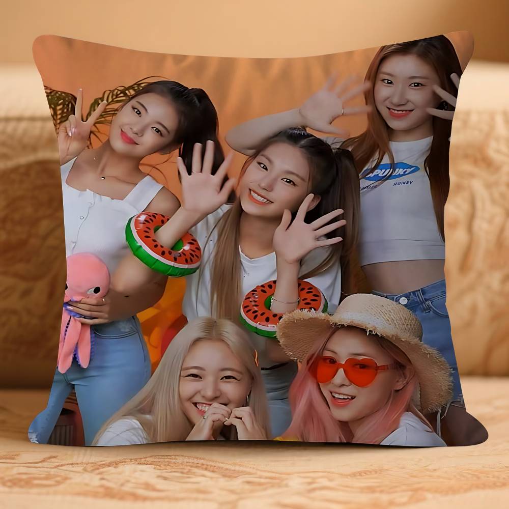 KPOP Group-I-ITZYS Pillow Cushion Cover Pillowcase Living Room Sofa Home Decor Customized