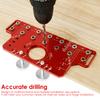 2-in-1 Shelf Pin Jig  and  hinge jig Aluminum Alloy Furniture Drilling Locator Adjustable Cabinet Hole Drilling Template