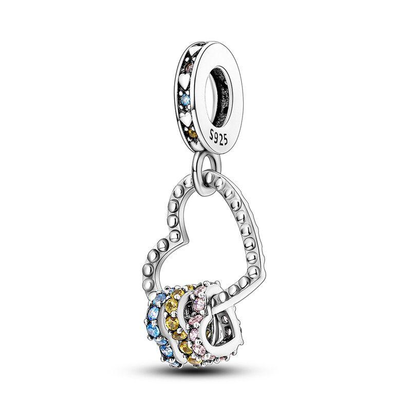 Charms Plata De Ley 925 Evil Blue Eyes Silver Sun Star Elk Dinosaur Flower Charm Women Anniversary DIY Jewelry