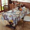 American oil painting style tablecloth waterproof and oil-proof leave-in wave lace decoration atmosphere tablecloth restaurant home bed and breakfast