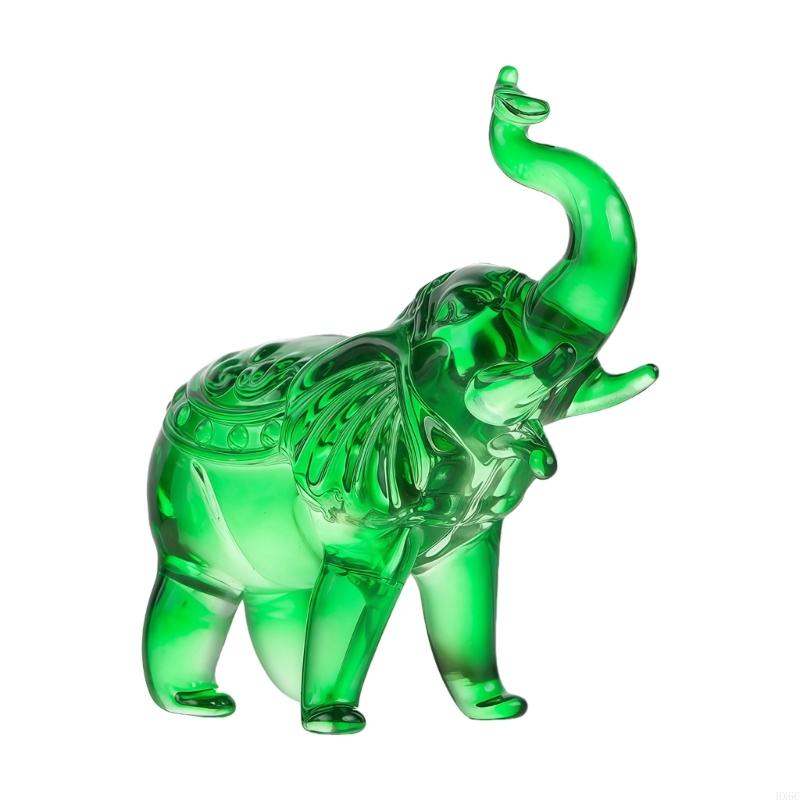 Crystal Elephant Figurines Glass Elephant Statues Crystal Animal Collectible Figurines Ornament Tabletop Decoration HX6C