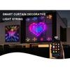 400 LED Smart Curtain Lights 9.9 X 9.9ft  LED String Light with APP Remote RGB DIY Pattern Music Sync for Bedroom Backdrop Decor