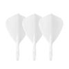 CUESOUL ROSTAK57 T19 Series Mixed Shaft Integrated Kite Shape Set of 3 Two-Tone Dual-Material Flights, Series, (White) CS-AK57FZ8S