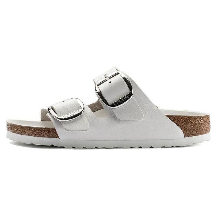 Birkenstock Arizona Big Buckle Slide Slippers Womens White Narrow 1016826 36